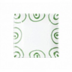 Gmundner Keramik Gmundner Keramik Grungeflammt Snackschale 11x11x2,8 cm Керамическая чаша Gmundner с зеленым пламенем 11x11x2,8 см