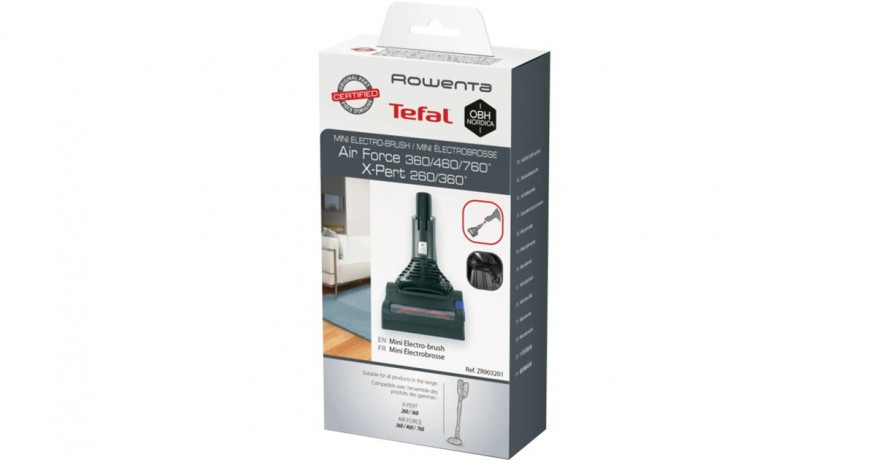 Rowenta Rowenta Mini-Elektroburste ZR903201, fur AIR FORCE / X-PERT, Staubsauger-Burste schwarz  schwarz Мини-электрическая щетка Rowenta ZR903201, для AIR FORCE / X-PERT, щетка для пылесоса черная