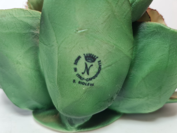 Capodimonte Italy Декоративная фигурка "Роза и лилии с листьями", 15см x 15см, Италия, 1960-70гг.