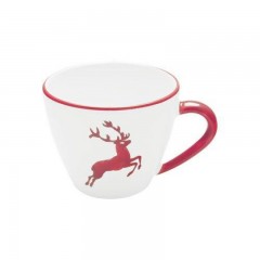 Gmundner Keramik Gmundner Keramik Rubinroter Hirsch Kaffee-Obertasse Gourmet 0,2 L / h: 7,5 cm Керамическая кофейная чашка Gmundner Ruby Red Deer Gourmet 0,2 л / высота: 7,5 см