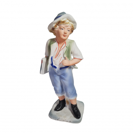 Статуэтка винтажная ARPO "Юноша с книгами", керамика, 29 см, Румыния, 1960-70гг.