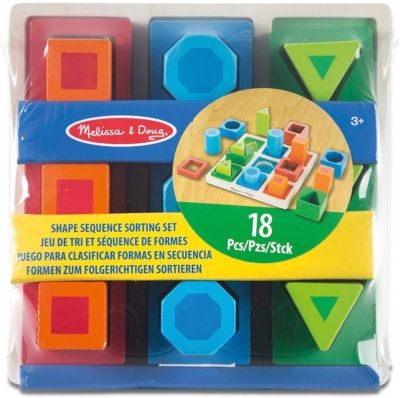 Melissa  Doug Holzspielbrett mit Formen zum Sortieren Деревянная игровая доска с фигурами для сортировки
