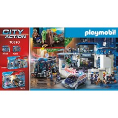 PLAYMOBIL PLAYMOBIL 70570 Polizei-Gelandewagen: Verfolgung des Schatzraubers Полицейский внедорожник PLAYMOBIL 70570: погоня за грабителем сокровищ