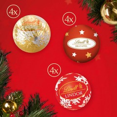 Lindt Frohes Fest Tisch Adventskalender 115g, Линдт Адвент календарь 2025, 24 сладких сюрприза, 115 грамм