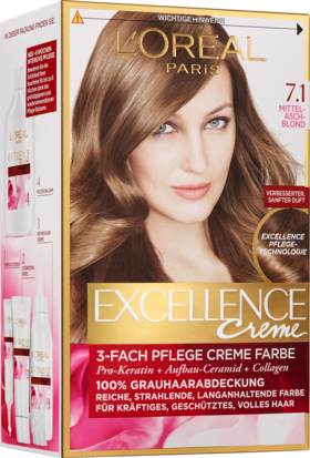 Excellence Краска для волос Mittelaschblond 7.1
