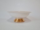 Конфетница винтажная Waechtersbach, белая с позолоченным ободком, 19 см, Германия, 1950-60гг.