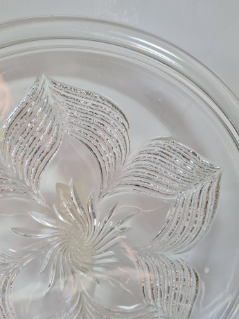 Тарелка винтажная для торта Im Stil Walther Glas, хрусталь, 28,5 x 2,5 см, Германия, 1960-70гг.