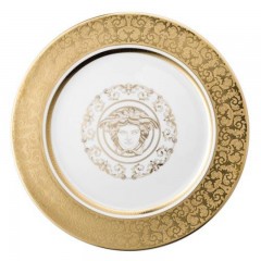 Rosenthal meets Versace Rosenthal Versace Medusa Gala Gold Platzteller 33 cm Rosenthal Versace Medusa Gala Золотая подставка 33 см