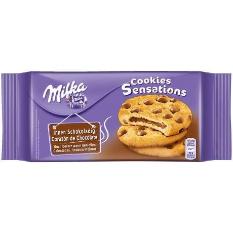 Milka Cookies Печенье с начинкой внутри 156г