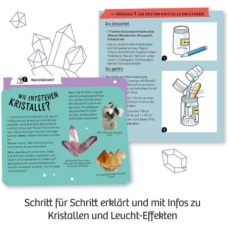 Kosmos Mitbringexperiment Nachtleuchtender Kristall Эксперимент с серебристым кристаллом