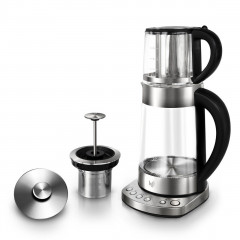 Impolio Impolio Wasser-/Teekocher Impolio Glas Wasserkocher mit Temperatureinstellung, Teesieb Aufsatz Прибор для приготовления чая и воды Impolio Стеклянный чайник Impolio с регулировкой температуры и ситечком для чая