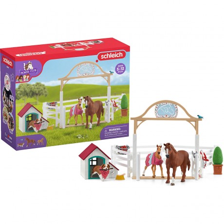 Schleich Schleich Horse Club 42458 Horse Club Hannahs Gastpferde mit Hundin Ruby Schleich Horse Club 42458 Horse Club Приглашенные лошади Ханны с собакой Руби