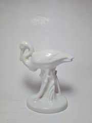 CLUB Фарфоровая статуэтка &quot;Цапля&quot;, Румыния,  13см х 9см, 1960-70гг.  