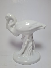 CLUB Фарфоровая статуэтка &quot;Цапля&quot;, Румыния,  13см х 9см, 1960-70гг.  