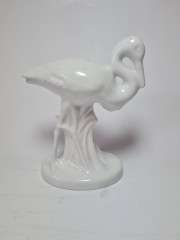 CLUB Фарфоровая статуэтка &quot;Цапля&quot;, Румыния,  13см х 9см, 1960-70гг.  