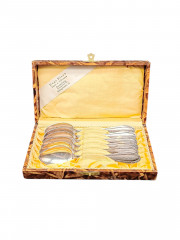 Набор столовых приборов Hugo Blank, в заводской коробке, ложка - 6 шт., 17.5 х 9.5 см, Германия, 1970-80гг.