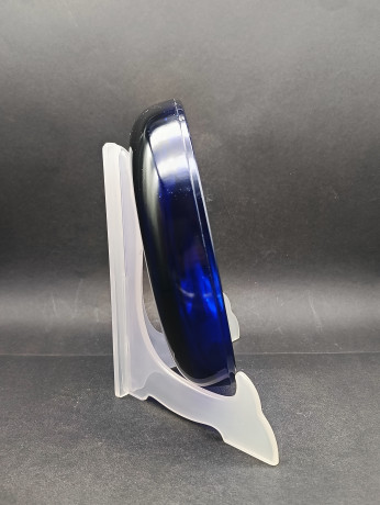 Тарелка декоративная винтажная Murano, синее стекло, 19.5 см, Италия, 1970-80гг.