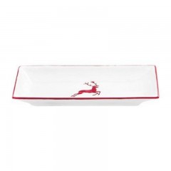 Gmundner Keramik Gmundner Keramik Rubinroter Hirsch Snackschale 22x11x2,7 cm Керамическая чаша Gmundner Ruby Red Deer для закусок 22x11x2,7 см