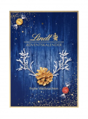 Lindt Adventskalender 2025 blau, Адвент-календарь, 24 сладких сюрприза, 600 г, 3 штуки
