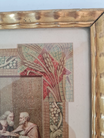 Картина винтажная "Тайная вечеря", 34,5 x 23,5 см, Германия, 1970-80гг.