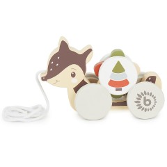 bieco Nachziehspielzeug Holz Reh Kinder Nachziehtier Wald Holzspielzeug ab 1J Ziehtier Nachziehspielzeug Мягкая игрушка &amp;quot;деревянный олень&amp;quot; Детская игрушка &amp;quot;Мягкий лес&amp;quot; Деревянные игрушки от 1 года Мягкая игрушка