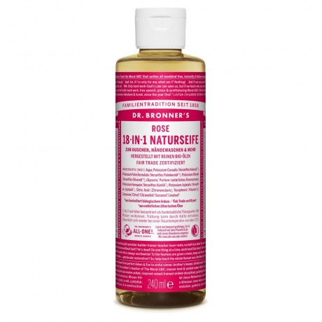 Dr. Bronner's Rose 18in1 Naturseife 240ml  Роза натуральное мыло 18в1 240мл