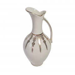 Ваза-кувшин винтажная Bavaria с золотым орнаментом, средняя, фарфор, 16.5 см, Германия, 1960-70гг.