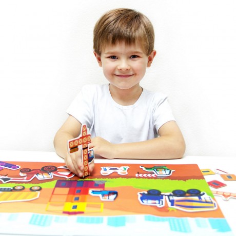 MAGNIKON Magnetspiel Die Baustelle Магнитная игра Строительная площадка