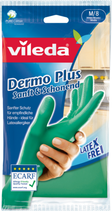 Vileda Хозяйственные перчатки SanftиSchonend Размер M для empfindliche Hände и Latexallergiker, 1 шт
