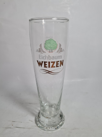 Немецкий бокал винтажный Eichbaum Ureich Pils. с зеленым логотипом, стекло, 0.3 л, 20.5 см, Германия, 1970-80гг.