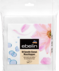 ebelin Одноразовые мочалки чувствительный, 50 шт