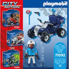 PLAYMOBIL PLAYMOBIL 71092 Polizei-Speed Quad PLAYMOBIL 71092 Полицейский скоростной квадроцикл