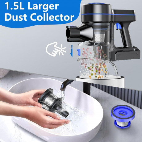 EICOBOT EICOBOT Akku-Hand-und Stielstaubsauger, 150,00 W, beutellos, Staubsauger, Staubsauger Kabellos 20000Pa Starke Saugleistung  Беспроводной ручной и стержневой пылесос EICOBOT, 150,00 Вт, без мешка, пылесос, беспроводной пылесос, сильная мощность вса