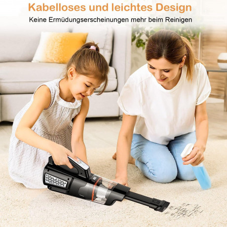 Mutoy Mutoy Akku-Handstaubsauger Akku-Handstaubsauger,10000Pa Handstaubsauger,Kabellos Autostaubsauger, mit wiederaufladbarer 2000mAh Batterie und Hepa-Filter, 3x2000mAh wiederaufladbare,Nass/Trocken,mit Waschbar HEPA-Filter  Беспроводной ручной пылесос M