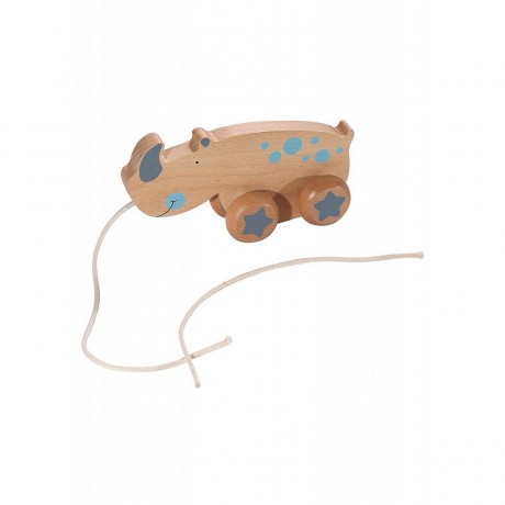 KINDSGUT Holz-Ziehtier Giraffe Nachziehspielzeug Деревянный жираф тянет за собой игрушку