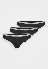 Tommy Hilfiger ESSENTIALS 3 PACK Thong black НАБОР ESSENTIALS 3 стринги черный