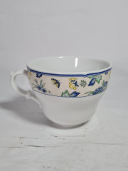 Чашка винтажная Hutschenreuther с ботаническим принтом, фарфор, 2 шт., 13 см, Германия, 1980-90гг.