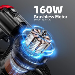 CONOPU CONOPU Akku-Hand-und Stielstaubsauger, 160,00 W, beutellos, Staubsauger 25Kpa Staubsauger Kabellos 160W mit 2 Saugmodi LED-Leuchte  Беспроводной ручной и стержневой пылесос CONOPU, 160,00 Вт, без мешка, пылесос, беспроводной пылесос 25 кПа, 160 Вт,