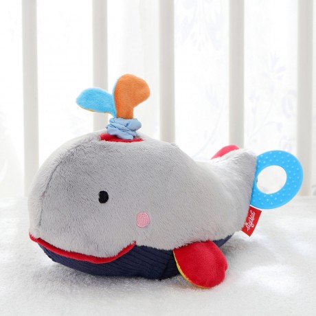 sigikid PlayQ Aktiv-Wal mit Beissring (40907) Активный кит PlayQ с кольцом для прорезывания зубов (40907)