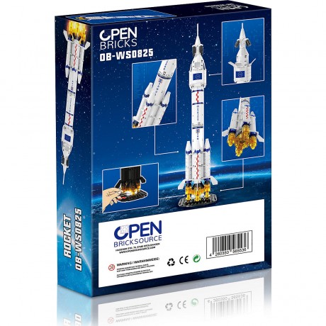 Open Bricks Open Bricks Rocket mit ca. 280 markenkomaptiblen Bausteinen Open Bricks Rocket с примерно 280 кирпичами