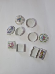 PORCELAINE FINE DE Limoges Коллекционные фарфоровые шкатулки, 5,5 см, 5 штук, Франция, 1960-70гг.