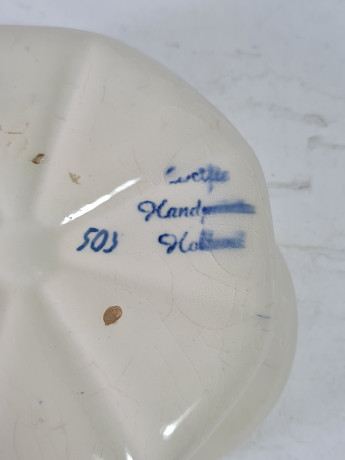 Пепельница винтажная Delft "Кепка", ручная роспись, фарфор, 11 х 5 см, Нидерланды, 1960-70гг.