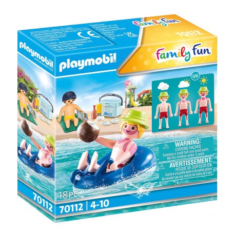 PLAYMOBIL PLAYMOBIL 70112 Badegast mit Schwimmreifen PLAYMOBIL 70112 Купальник с кольцом для плавания