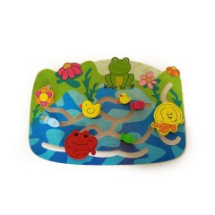 HESS Holzspielzeug Motorikbrett Teich Деревянная игрушечная доска для двигательных навыков пруд
