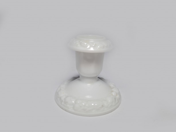 Rosenthal Maria Белый фарфоровый подсвечник с фактурным цветочным декором, 5 x 6,5см, Германия, 1970-80гг.