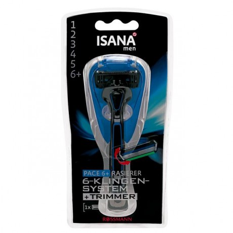 ISANA men Pace 6+ Rasierer триммер 6-лопастной для мужчин 1 шт.