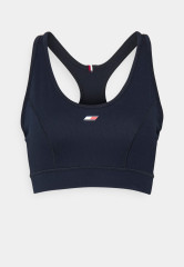 Tommy Hilfiger MID SORONA MIX BRA Medium support sports bra desert sky MID SORONA MIX BRA Спортивный бюстгальтер со средней поддержкой небо пустыни