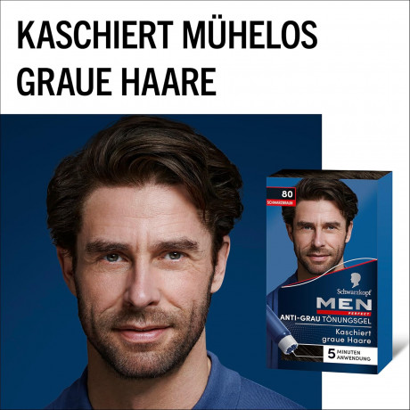 Schwarzkopf Professional Men Perfect Tonungs-Gel Краска против седых волос-Гель Natur Schwarzbraun 80