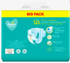 Pampers Windeln Baby Dry Gr. size 3, 6-10 kg, Big Pack 80 St, Памперс Подгузники Размер 3 Midi 6-10 kg, 80 шт