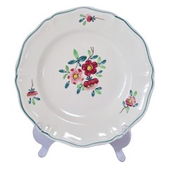 Sarreguemines Коллекционная керамическая тарелка "Букет цветов", 25см, Франция 1920г.